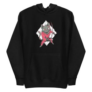 unisex-premium-pullover-hoodie-black-front-6aa4637155089.jpg Fencing Cat Hoodie