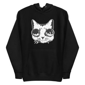 unisex-premium-pullover-hoodie-black-front-6aa4653870801.jpg Cat With Goggles Hoodie