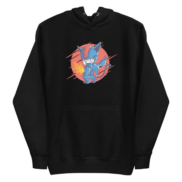 unisex-premium-pullover-hoodie-black-front-6aa46567d51d4.jpg Cyborg Cat Hoodie