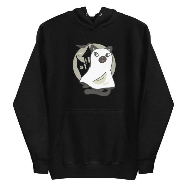 unisex-premium-pullover-hoodie-black-front-6aa4684145eaf.jpg Cute Cat Ghost Hoodie