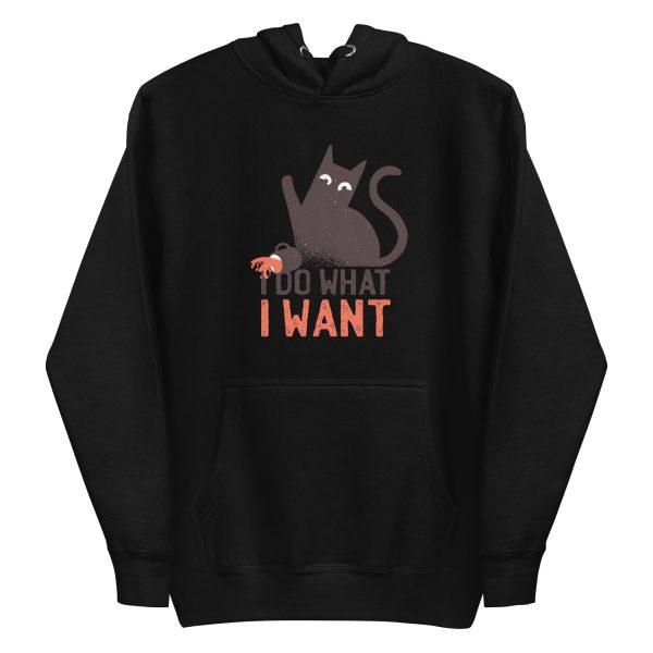 unisex-premium-pullover-hoodie-black-front-6aa71f97ea4d5.jpg Rebel Cat Quote Hoodie