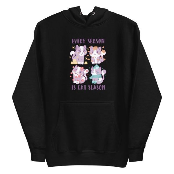 unisex-premium-pullover-hoodie-black-front-6aa71fba2c9f8.jpg Cat Season Hoodie