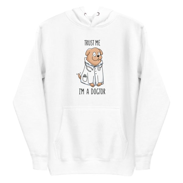 unisex-premium-pullover-hoodie-white-front-6a9f9b6feba3a.jpg Doctor Pug Hoodie
