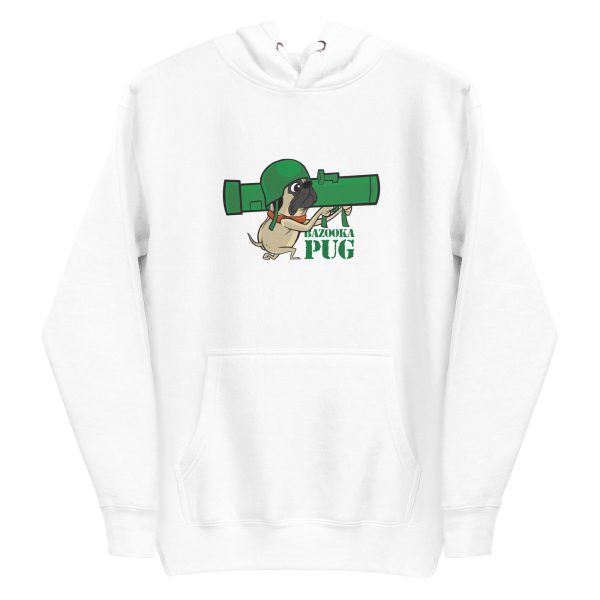 unisex-premium-pullover-hoodie-white-front-6a9fe17c6595e.jpg Bazooka Pug Hoodie