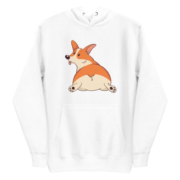 unisex-premium-pullover-hoodie-white-front-6aa1835fc38ee.jpg Cute Corgi Hoodie