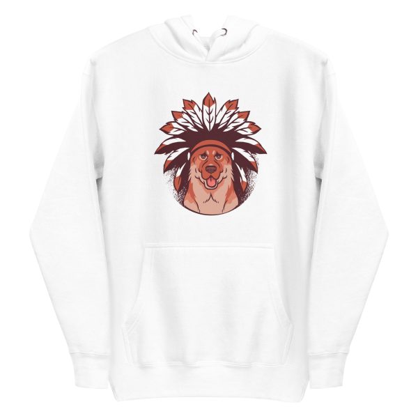 unisex-premium-pullover-hoodie-white-front-6aa18b43726bd.jpg German Shepherd Native Hoodie