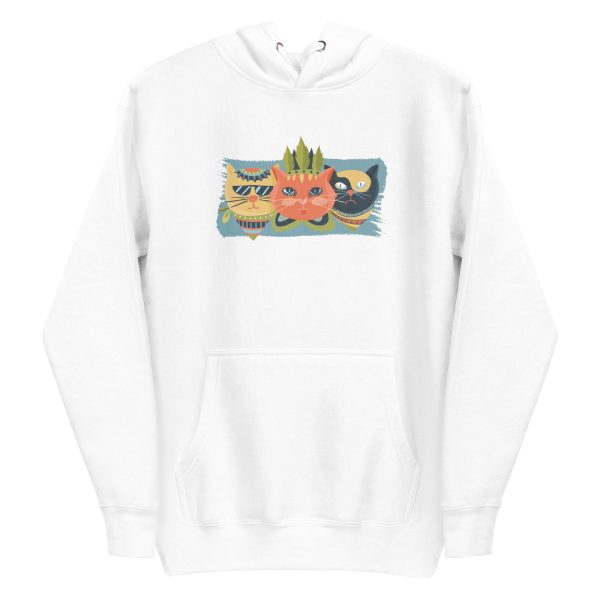 unisex-premium-pullover-hoodie-white-front-6aa3c6baf0f85.jpg Boho Cat Hoodie