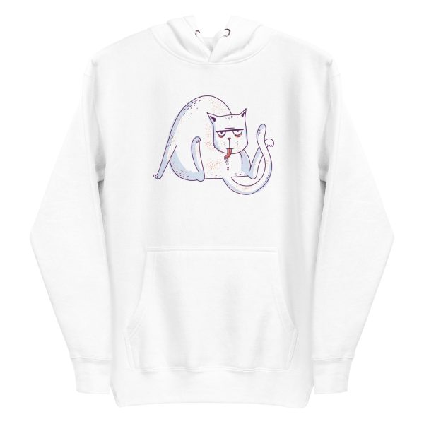 unisex-premium-pullover-hoodie-white-front-6aa4604367850.jpg Licking Cat Hoodie