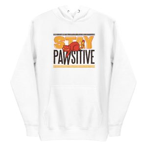 unisex-premium-pullover-hoodie-white-front-6aa461e603dc5.jpg Stay Pawsitive Hoodie