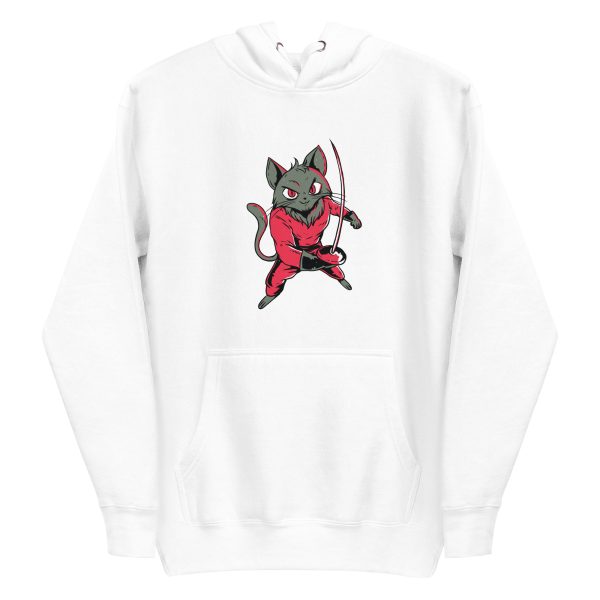 unisex-premium-pullover-hoodie-white-front-6aa4637157416.jpg Fencing Cat Hoodie