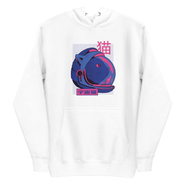 unisex-premium-pullover-hoodie-white-front-6aa7213ee575b.jpg Glitch Space Cat Hoodie