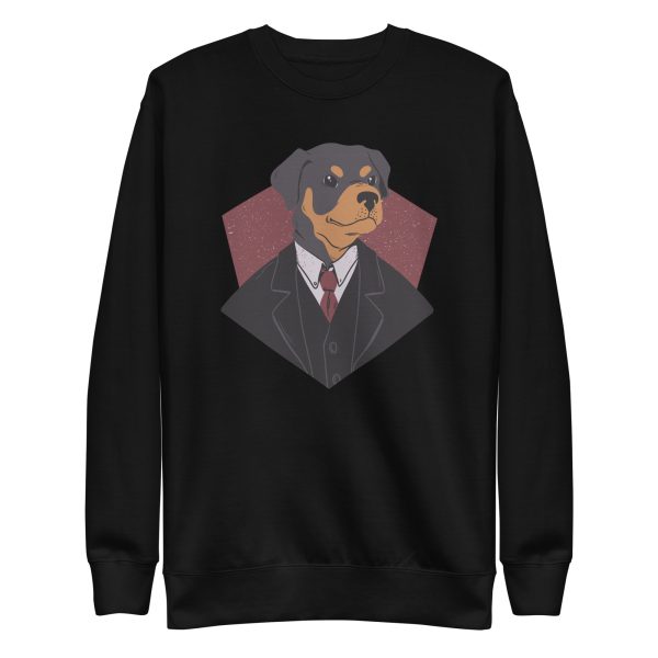 unisex-premium-sweatshirt-black-front-6a9d7701bb85c.jpg Suited Dog Sweatshirt
