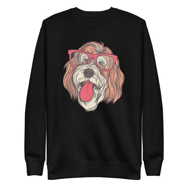 unisex-premium-sweatshirt-black-front-6a9f8db63f0ee.jpg Bernedoodle Dog Sweatshirt