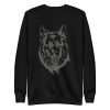 unisex-premium-sweatshirt-black-front-6a9fe4545d62b.jpg German Shepherd Linear Sweatshirt