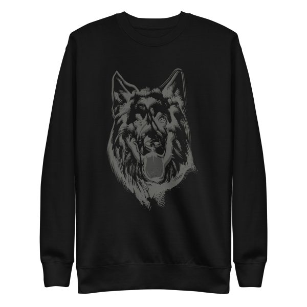 unisex-premium-sweatshirt-black-front-6a9fe4545d62b.jpg German Shepherd Linear Sweatshirt