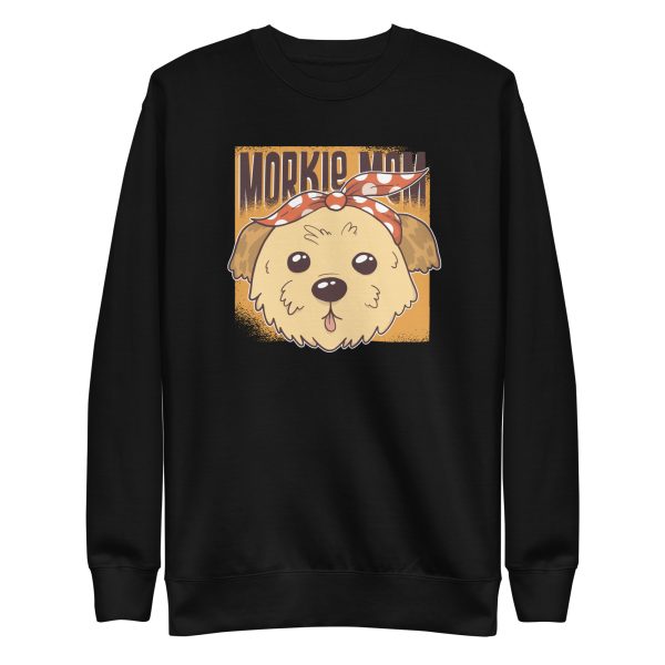 unisex-premium-sweatshirt-black-front-6aa181fdbd4db.jpg Morkie Mom Sweatshirt