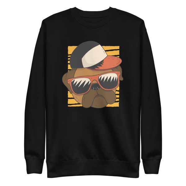 unisex-premium-sweatshirt-black-front-6aa184c0513df.jpg Cool Pug Sweatshirt