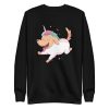 unisex-premium-sweatshirt-black-front-6aa1854cac165.jpg Unicorn Dog Sweatshirt