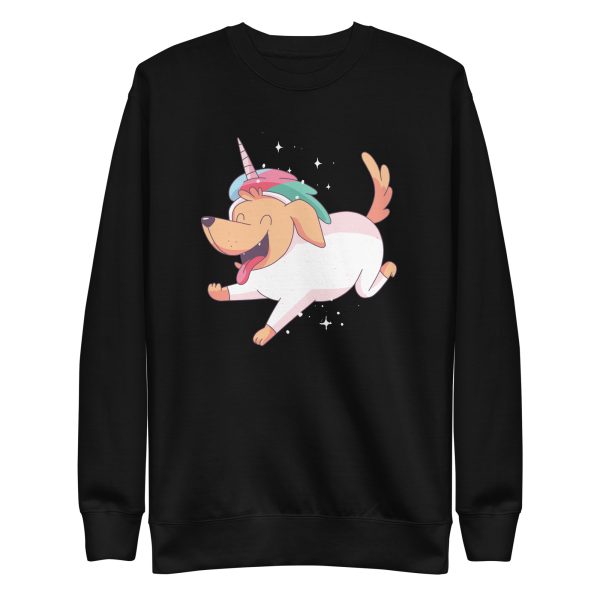 unisex-premium-sweatshirt-black-front-6aa1854cac165.jpg Unicorn Dog Sweatshirt