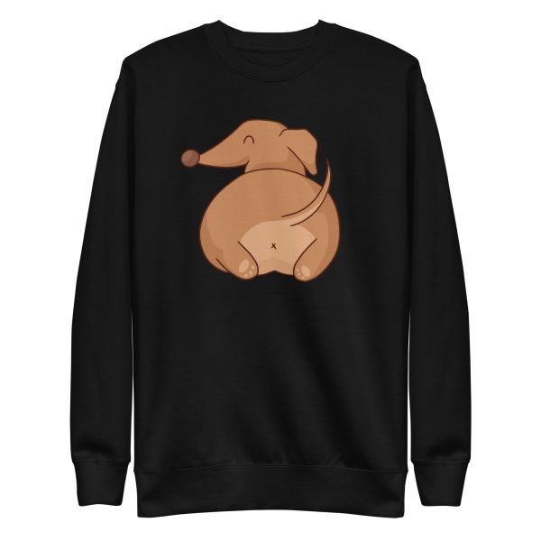 unisex-premium-sweatshirt-black-front-6aa18684bcac0.jpg Dachshund Butt Sweatshirt
