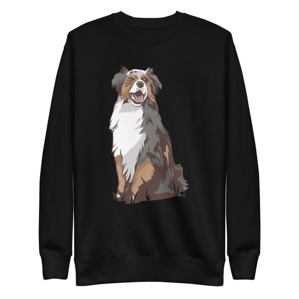 unisex-premium-sweatshirt-black-front-6aa186a9a3875.jpg Australian Shepherd Dog Sweatshirt