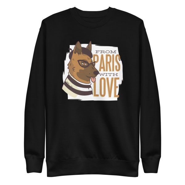 unisex-premium-sweatshirt-black-front-6aa187e08bdf0.jpg Paris German Shepherd Sweatshirt