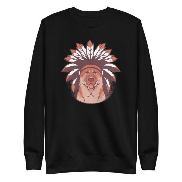 unisex-premium-sweatshirt-black-front-6aa18b441be0b.jpg German Shepherd Native Sweatshirt