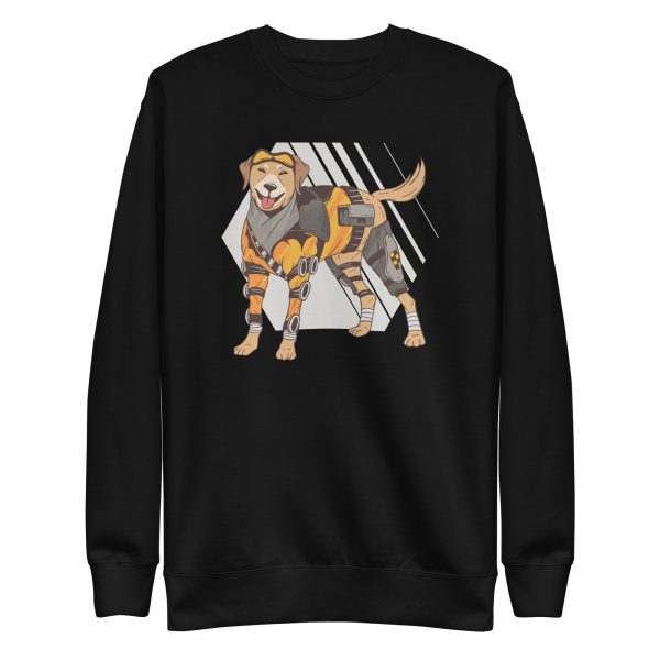 unisex-premium-sweatshirt-black-front-6aa18b676bbff.jpg Cyborg Dog Sweatshirt