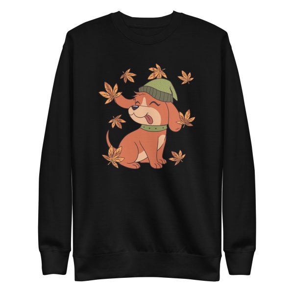 unisex-premium-sweatshirt-black-front-6aa1cde072c27.jpg Fall Dog Sweatshirt