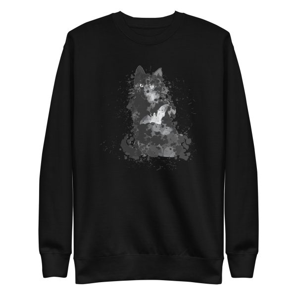 unisex-premium-sweatshirt-black-front-6aa3c4957ac3a.jpg Black Cat Halloween Sweatshirt