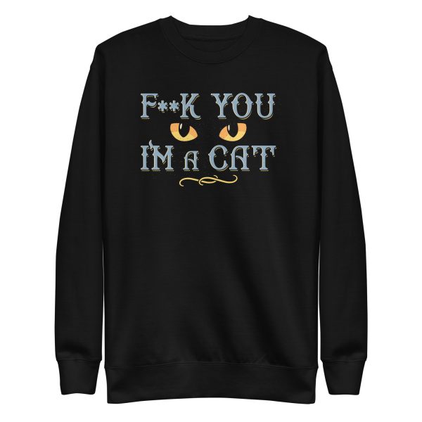unisex-premium-sweatshirt-black-front-6aa3c4c17df9b.jpg Cat Eyes Sweatshirt