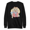 Watercolor Rockabilly Cat Sweatshirt
