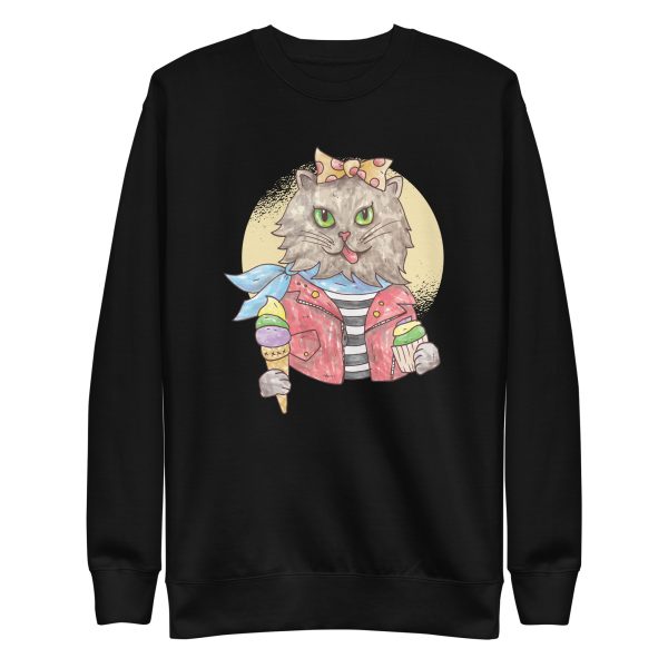 Watercolor Rockabilly Cat Sweatshirt