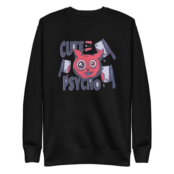 unisex-premium-sweatshirt-black-front-6aa460e75c9f7.jpg Cute But Psycho Sweatshirt