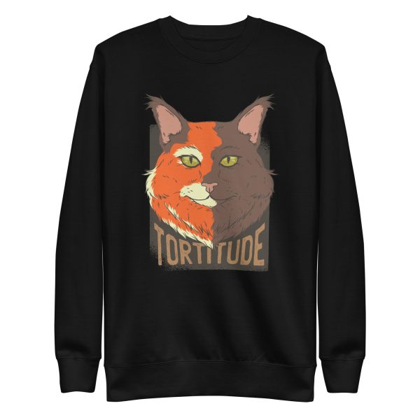 unisex-premium-sweatshirt-black-front-6aa4629248c38.jpg Tortoise Cat Sweatshirt