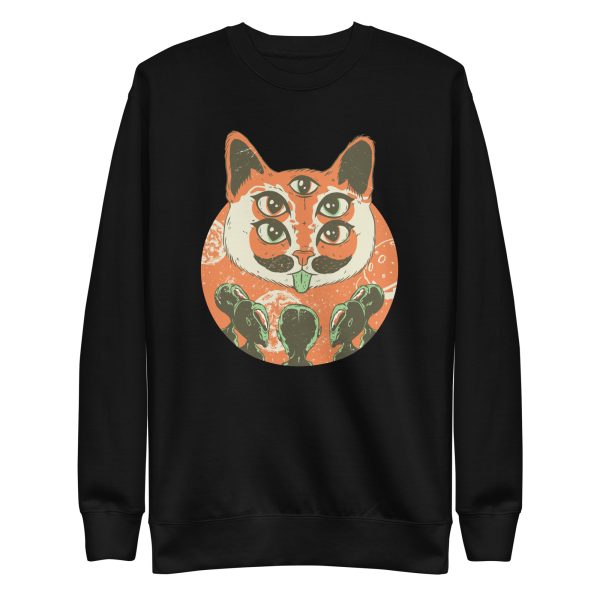 unisex-premium-sweatshirt-black-front-6aa464056026e.jpg Alien Cat Sweatshirt