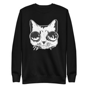 unisex-premium-sweatshirt-black-front-6aa46539ab995.jpg Cat With Goggles Sweatshirt