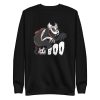 unisex-premium-sweatshirt-black-front-6aa466961e031.jpg Boo Ghost Cat Sweatshirt