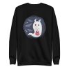 unisex-premium-sweatshirt-black-front-6aa467be3e24f.jpg Ghost Cat Sweatshirt