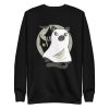 unisex-premium-sweatshirt-black-front-6aa46841b6c5a.jpg Cute Cat Ghost Sweatshirt