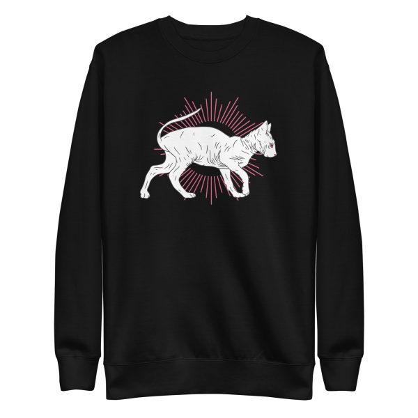 unisex-premium-sweatshirt-black-front-6aa4687865f26.jpg Hand Drawn Sphynx Cat Sweatshirt
