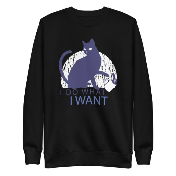 unisex-premium-sweatshirt-black-front-6aa721165dfcc.jpg Rebel Cat Sweatshirt