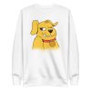 unisex-premium-sweatshirt-white-front-6a9c765d357f9.jpg Yellow Dog Sweatshirt