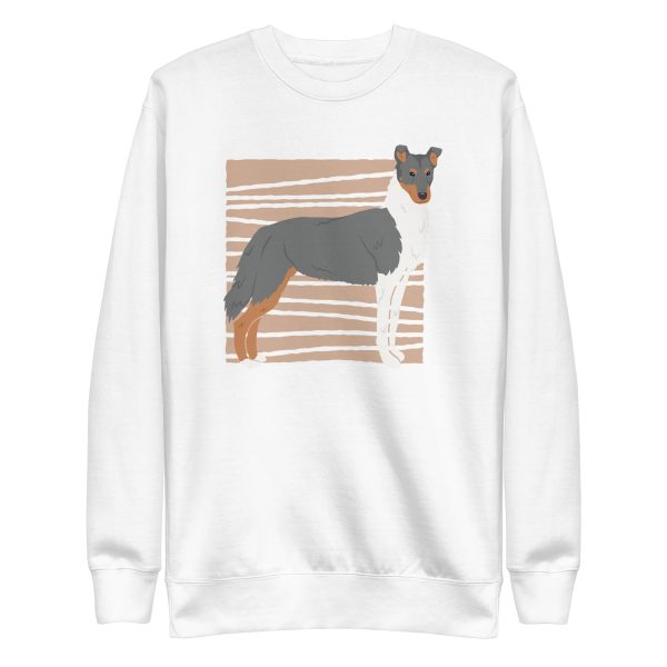 unisex-premium-sweatshirt-white-front-6a9d458fc97ea.jpg Smooth Collie Sweatshirt