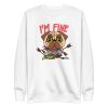 unisex-premium-sweatshirt-white-front-6a9d70c491e9e.jpg Warrior Pug Sweatshirt