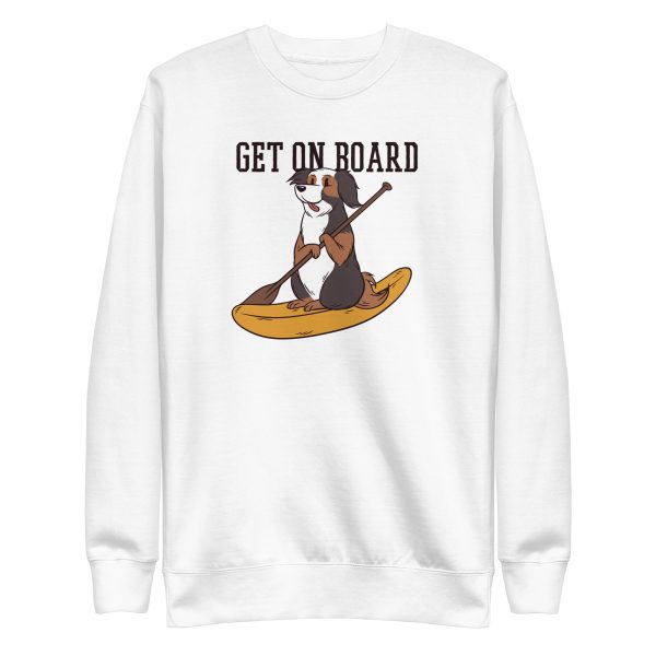 unisex-premium-sweatshirt-white-front-6a9dcca2e832f.jpg Get On Board Sweatshirt