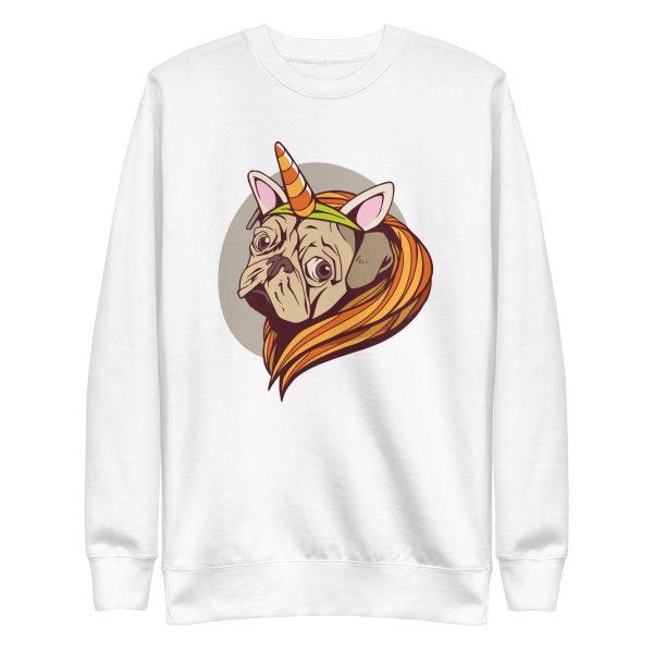 unisex-premium-sweatshirt-white-front-6a9f88986d17a.jpg Unicorn Pug Sweatshirt