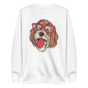 unisex-premium-sweatshirt-white-front-6a9f8db63d29c.jpg Bernedoodle Dog Sweatshirt