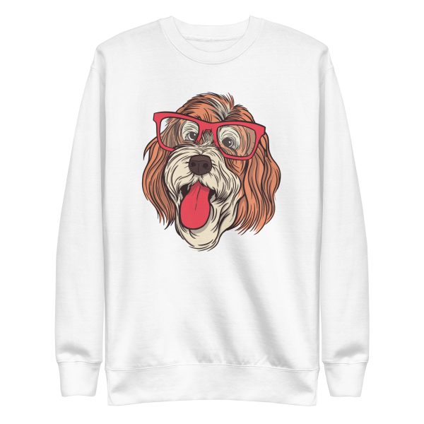 unisex-premium-sweatshirt-white-front-6a9f8db63d29c.jpg Bernedoodle Dog Sweatshirt