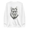 unisex-premium-sweatshirt-white-front-6a9fe4545bc3a.jpg German Shepherd Linear Sweatshirt